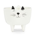 thumbnail image 1 of 3.5 in. Ceramic Cat Planter, White - Small, 1 of 1