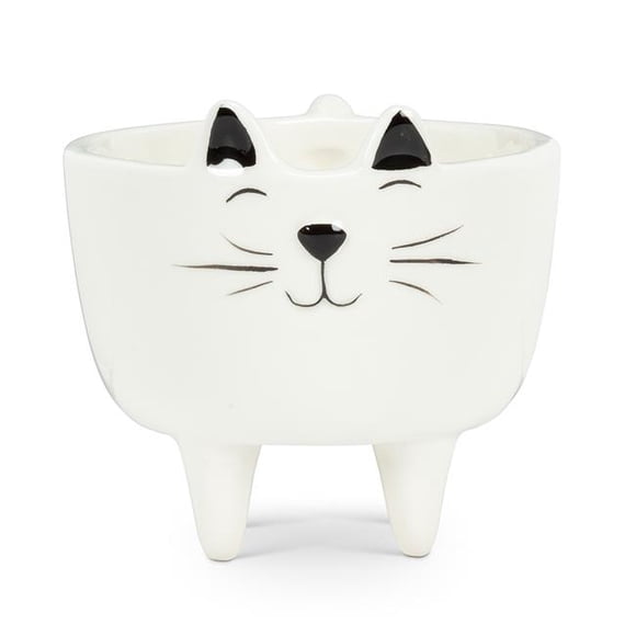 Jardinière pour Chats en Céramique de 3,5 Po&44; Blanche - Petite