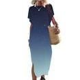 thumbnail image 2 of IROINNID Women's Shift Dress Loose Long Beach Dress Prints Drop Waist Dress, 2 of 5