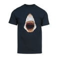 thumbnail image 1 of T-Shirt à Manches Courtes Attaque de Requin pour Hommes - Marine - Grand, 1 of 1