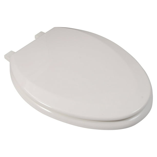 LDR 050 2044BS Elongated Wood Toilet Seat with Plastic