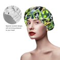 thumbnail image 5 of Football Doodle Shower Cap, Reusable Bath Hair Hat for all Hair Lengths Hair Cover with Elastic Band Double Waterproof Layers Bathing Hat, 5 of 5
