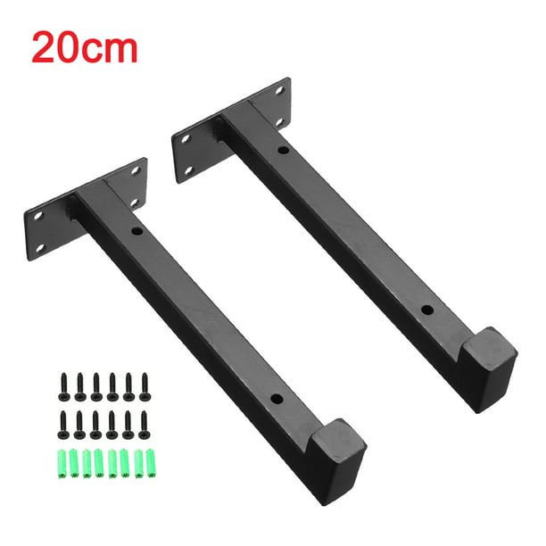 Heavy Duty Industrial Shelf Brackets Floating Metal Shelving Supports With Lip Wall Mounted Shelves For Diy Decor Com - Wall Mounted Shelving Brackets