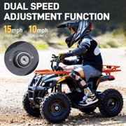36V Electric 500W Motor 4‑Wheeler with Dual Shock Absorber Suspension, IVFJFV 4‑wheel Off‑Road Tires & Anti‑Collision Safety Flag for Age 8‑14 for Backyard Leisure & Rough Ground Trips,Red