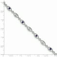 thumbnail image 2 of 925 Sterling Silver Amethyst Diamond Bracelet Gemstone, 2 of 6