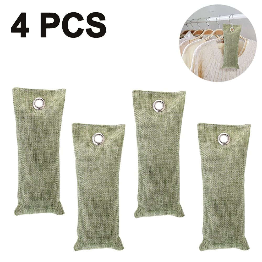 4 Pack Activated Bamboo Charcoal Air Purifying Bags, Activated Charcoal