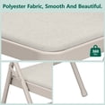 thumbnail image 5 of HOUSNIFLEX 4-Pack Fabric Folding Chairs, Padded Seat & Back, Heavy Duty Metal Frame, Portable Foldable Chairs for Home, Party & Events, Beige, 5 of 9