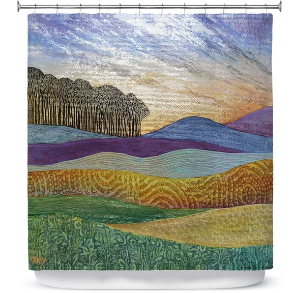 Shower Curtains 70" x 93" from DiaNoche Designs by Jennifer Baird - Evening Glow