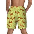 thumbnail image 4 of Haiem Floral Squirrel Mens Swim Trunks with Compression Liner 2 in 1 Swimming Shorts Stretch Swimwear Quick Dry,Board Shorts-XX-Large, 4 of 9