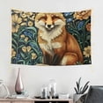 thumbnail image 2 of ZFLMY Fox Floral Background Polyester Tapestry Wall Decoration for Bedroom Living Room, Vivid Design, Easy to Hang, 4 Sizes Available 60x40in, 2 of 7