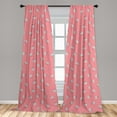 thumbnail image 5 of Ambesonne Sheep Curtains, Cartoon Style Farm Animals, Pair of 28"x84", Pink Grey, 5 of 5