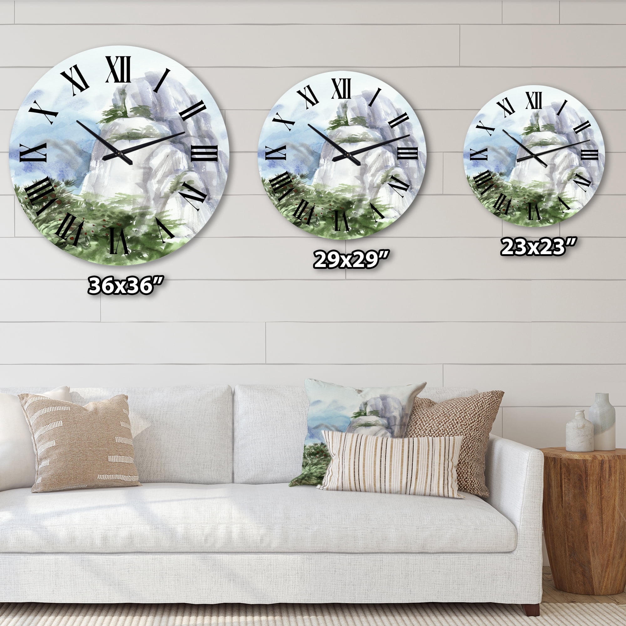 Designart 1 in Quartz Traditional Wall Clock