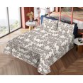 thumbnail image 4 of Ambesonne Jungle Theme Fitted & Flat Sheet with Shams 4 Pcs Set, Ivy Pattern Jungle Art, Full, Dimgray Pearl, 4 of 5