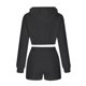 thumbnail image 3 of ICHUANYI Clearance Women's Hooded Sweater Short Top Casual Pants Two Piece Long Sleeve Hooded Set ICHUANYI "ICHUANYI", 3 of 5