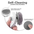 thumbnail image 2 of Pets Slicker Brush Cat Grooming Massage Comb Dogs Self Clean Shedding Brush One Button Removes Loose Undercoat Mats Tangled Hair, 2 of 5
