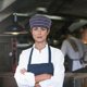 thumbnail image 4 of Blue White Stripe Chef Hat Breathable Unisex Kitchen Cap for Cooking Staff, 4 of 5