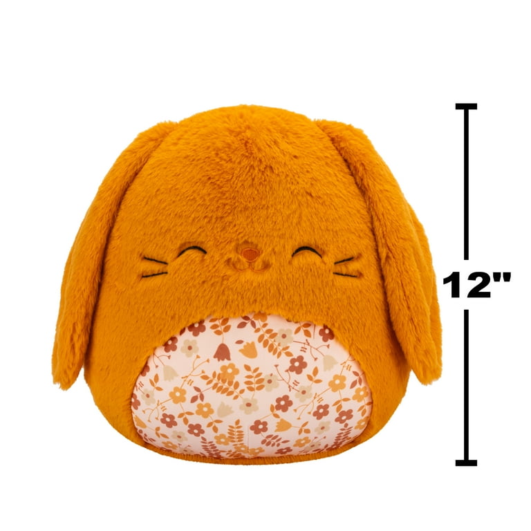 Squishmallows FuzzAMallow 12” Doral the Caramel Bunny with Floral