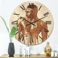 thumbnail image 2 of Designart 'Portrait of Handsome African Man On White II' Modern Wood Wall Clock, 2 of 5