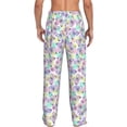 thumbnail image 3 of Daiia Butterflies on Polka Dots Men's Sleep Pant with Pockets and Drawstring,Pajama Pants-X-Large, 3 of 9