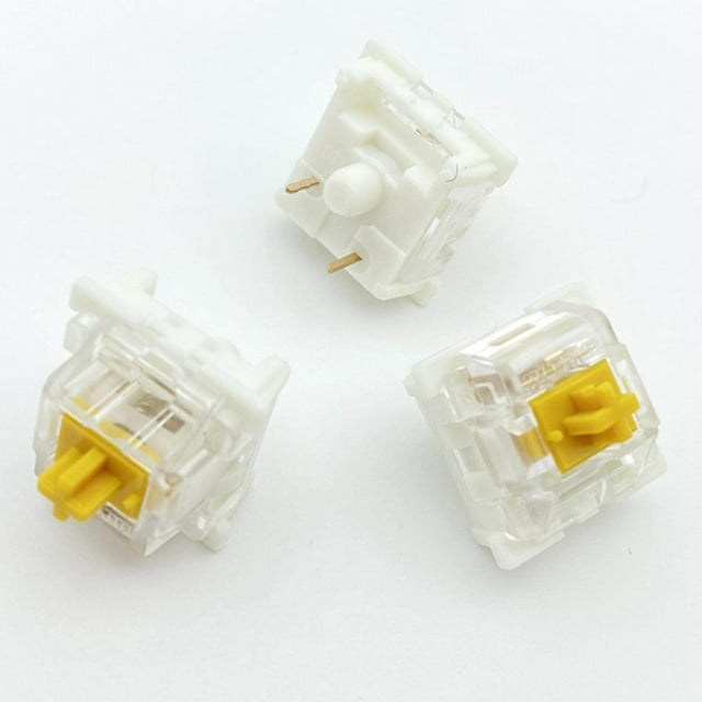 serony Interrupteurs de Clavier Mécanique Axe Pièces de Rechange Interrupteur Bleu Clavier 3 Broches Interrupteurs Or Interrupteurs de Clavier Mécanique