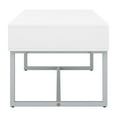 thumbnail image 2 of Table basse d'intérieur CorLiving Auston en bois d'ingénierie et acier avec 1 tiroir et compartiment, blanc, 2 of 9