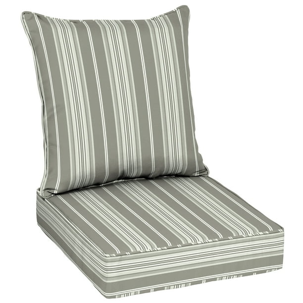 Better Homes Gardens Gray Stripe 48 X, Better Homes And Gardens Outdoor Deep Seating Cushion Set