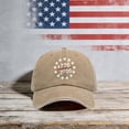 thumbnail image 4 of Yindaity Fourth Of July Hat 250 Anniversary USA Hat – United States 250th Anniversary Adjustable Patriotic Baseball Cap, Commemorative American,Khaki, 4 of 5