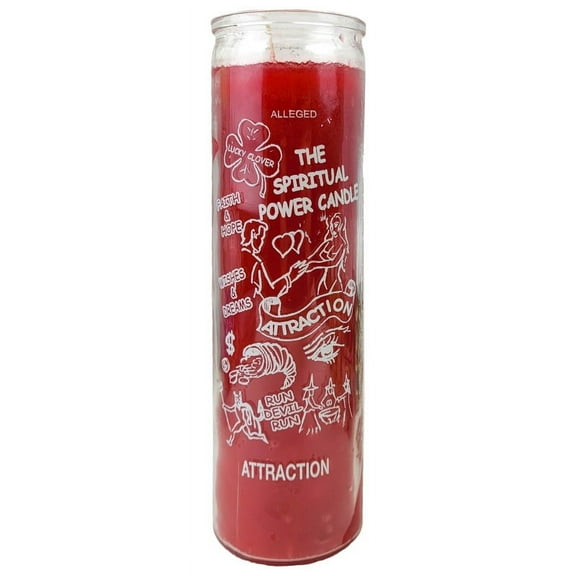 7 Day Candle Attraction - The Spiritual Power Candle Glass Jar Candle Red