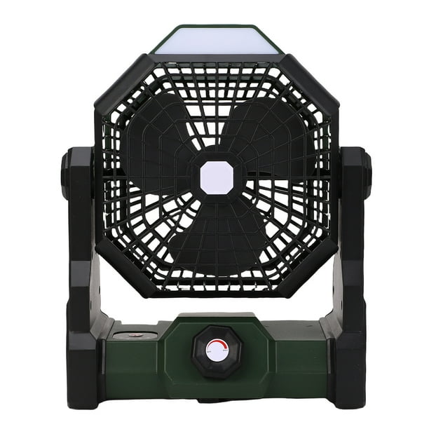 Ventilador De Camping Con Pilas, Base Ensanchada, Portátil, Recargable, ángulo Ajustable, Ligero, 2 Usos, Estable Con Gancho Universal Para Viajes