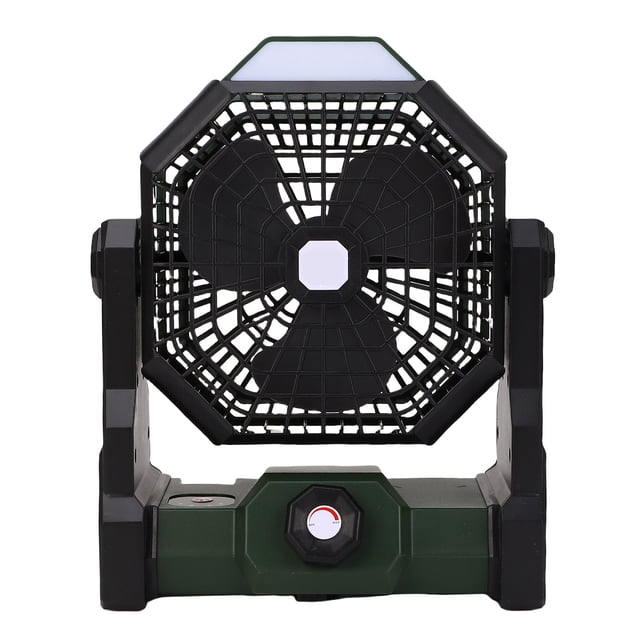 Ventilador De Camping Con Pilas, Base Ensanchada, Portátil, Recargable, ángulo Ajustable, Ligero, 2 Usos, Estable Con Gancho Universal Para Viajes