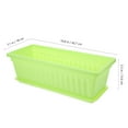 thumbnail image 2 of SEWCHICS 4 Sets Flower Window Box Plastic Planting Boxes Yellow Resin for Indoor Outdoor Occasions Natural Style, 2 of 6