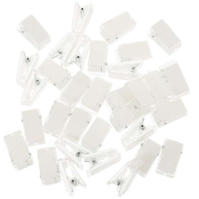 HLONK 30Pcs Transparent Spring Clips Clear Self-Adhesive Wall Clips Small Sticky Clips Spring Photo Clips