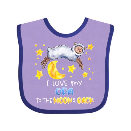 

Inktastic I Love my Opa to the Moon and Back Cute Sheep Gift Baby Boy or Baby Girl Bib