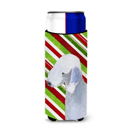 

Caroline s Treasures SS4552MUK Bedlington Terrier Candy Cane Holiday Christmas Ultra Hugger for slim cans Slim Can