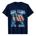 thumbnail image 3 of 250 Anniversary USA Shirt - 1776-2026 Celebration Patriotic Flag Short Sleeve Soft Comfort Summer Clothes (Little Girl 8-9 Years Navy), 3 of 9