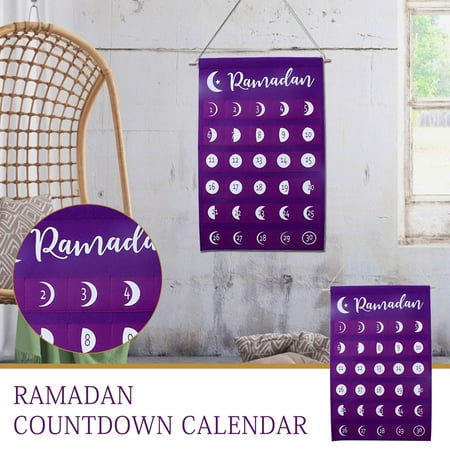 TOYFUNNY Eid Al Fitr Ramadan Blanket Cloth Art Countdown Calendar