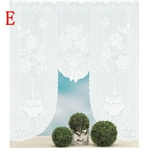 Donemore Lace Curtain Vintage Style Window Curtain for Kitchen Vintage Swag Valance for Dinning Room Bedroom Bathroom Cafe Small Windows