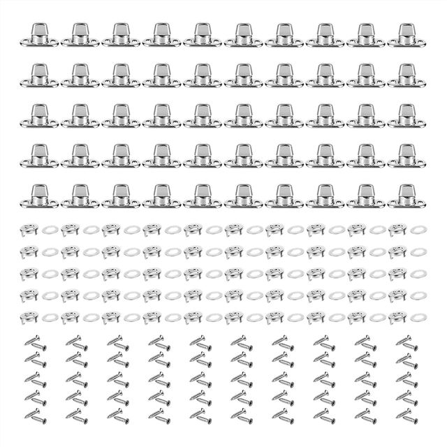 50Pcs Set Grade Twist Lock Fasteners Turn Button Eyelets & Studs, Canvas Marine Fasteners Turn Button