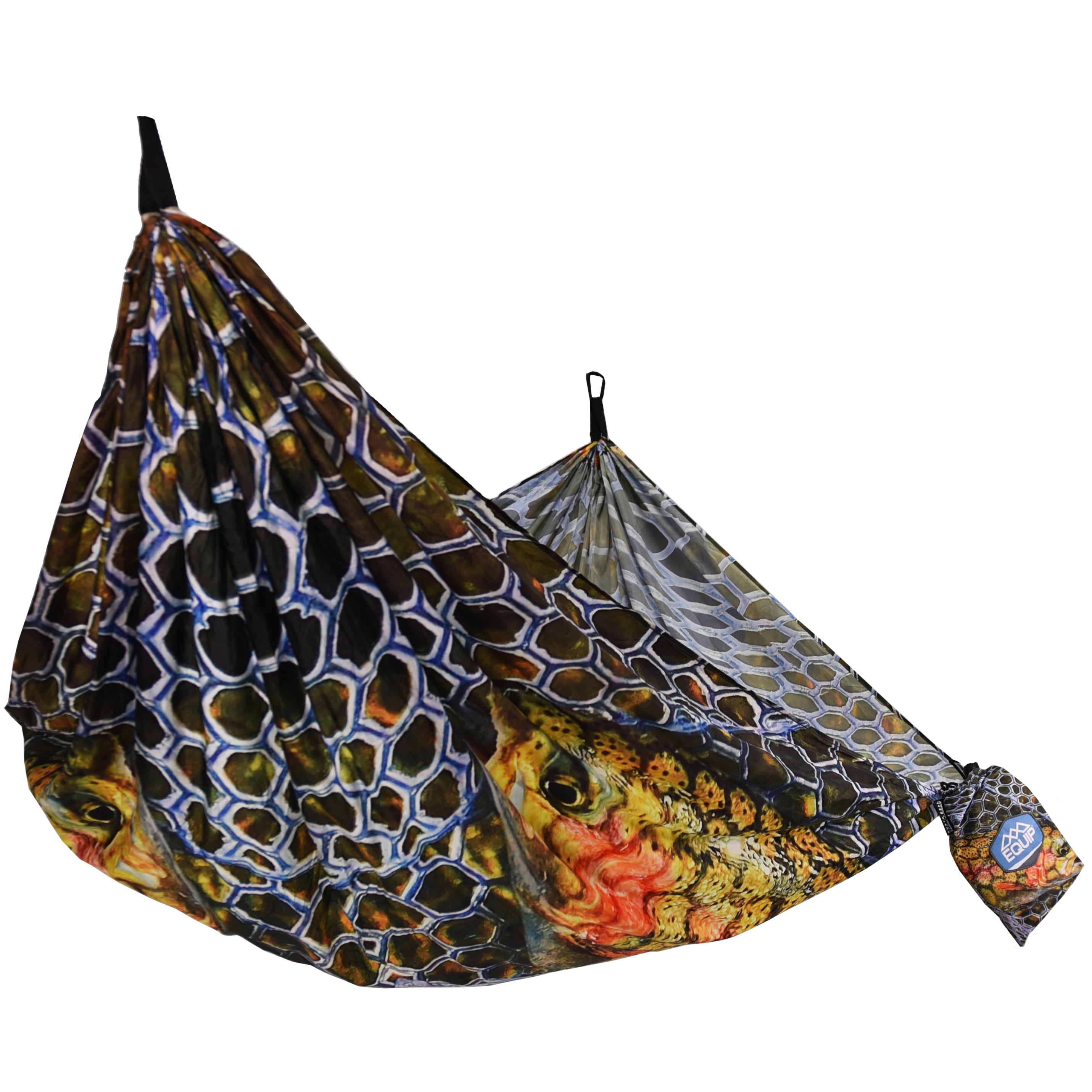 Equip Polyester Camping Travel Hammock, 1 Person, Photo Real Trout Fishing, Size 108' L x 56' W