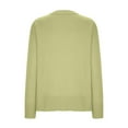 thumbnail image 4 of Lovskoo 2024 Sweaters for Women Winter Trendy Long Sleeve V-Neck Solid Color Sweater Pullover Tops Yellow, 4 of 5