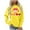Yellow, variant on YUNAFFT Valentine Print Long Sleeve Sweatshirt for Women with Round Neck Casual Sporty Design Comfortable Daily Wear