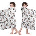 thumbnail image 4 of White Cow Moo Pattern Hooded Bath Towel，60"x35" for Ages 3 To 12 Kids, Quick Dry Lightweight Soft Microfiber Hood Beach Towel Cover Up for Kids, 4 of 7