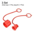 thumbnail image 3 of Unique Bargains 1/4 PVC Hydraulique Raccord Rapide Bouchon Anti-Poussière et Plug Kit, Rouge 3Set, 3 of 5