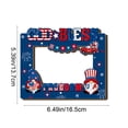 thumbnail image 3 of Darzheoy 4th of July Gnome Picture Frame, Patriotic Floral USA Themed Photo Holder, Handmade, Rustic Wood, Tabletop Decor, Independence Day Gift, for Mantel, Desk, Shelf, Office, Home Decor, 3 of 7