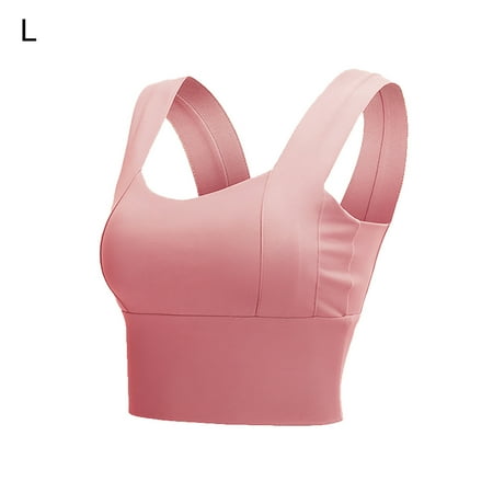 

huanledash Push Up Waist Tight Sports Vest Nylon Sweat Absorbent Yoga Bra for Fitness