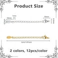 thumbnail image 2 of 24pcs 2 colors 304 Stainless Steel Chain Extender Cadmium Free & Nickel Free & Lead Free with Lobster Claw Clasps and Tiny Oval Charm Golden & Stainless Steel color 50mm Hole: 2.5mm 24pcs/set, 2 of 9