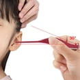 thumbnail image 3 of 2 Pack Ear Wax Removal Tool With Light - Human Earpick Cleaning Kit, Tweezer Spoon and Tweezer (Red), 3 of 5