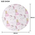 thumbnail image 6 of Princess Unicorn Pattern Round Tablecloth 60"x60",Wrinkle Wipeable Table Cloth for Kitchen Dining Room Picnic Patio Party, 6 of 6