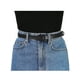 thumbnail image 4 of Cinturones delgados INSPIRE CHIC para mujeres con hebilla rectangular, cinturón de cuero delgado para pantalones y vestidos, se ajusta a la cintura de 78-95 cm/30.7-37.4" negro, 4 of 4