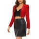 thumbnail image 4 of CHAQUETA CORTA BRILLANTE DE LENTEJUELAS DE MANGA LARGA ABIERTA PARA MUJERES INSPIRADAS EN FIESTAS 2XL ROJA, 4 of 6